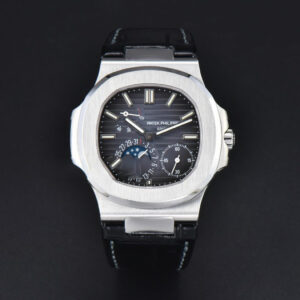 Nautilus 5712/G 41mm PPF SS Blue Dial Blue Leather Strap A240 Super Clone V4