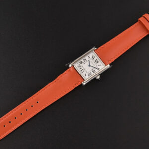 Tank Must Large 33.7×25.5mm K11F White Dial Orange Smooth Calf Strap Quartz - Image 3