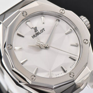 Classic Fusion Orlinski 40mm APSF White Faceted Dial White Rubber Strap A2892 - Image 7