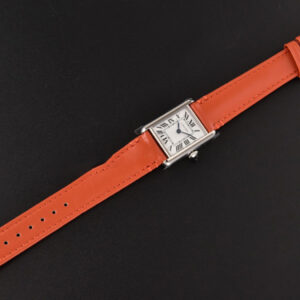 Tank Must Small 29.5×22mm K11F White Dial Orange Smooth Strap Quartz - Image 3