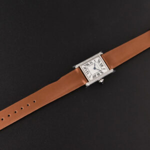 Tank Must Small 29.5×22mm Diamond K11F White Dial Brown Smooth Strap Quartz - Image 3