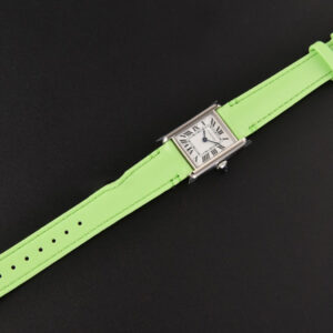 Tank Must Small 29.5×22mm K11F White Dial Green Smooth Calf Strap Quartz - Image 3