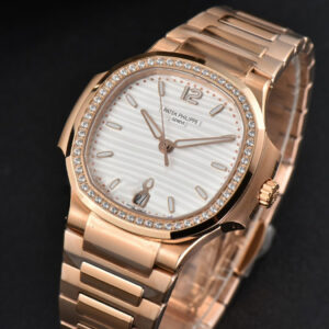 Nautilus 7118 Ladies 3KF 35MM RG Diamond White Dial RG Bracelet 324CS - Image 21
