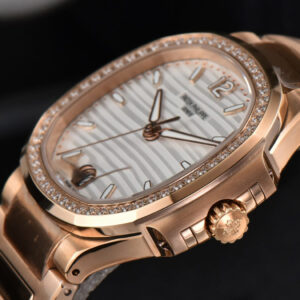 Nautilus 7118 Ladies 3KF 35MM RG Diamond White Dial RG Bracelet 324CS - Image 26