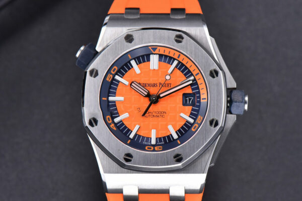 Royal Oak Offshore Diver 15710 Orange JF 42MM Orange Rubber Strap A3120