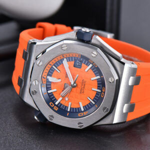 Royal Oak Offshore Diver 15710 Orange JF 42MM Orange Rubber Strap A3120 - Image 14