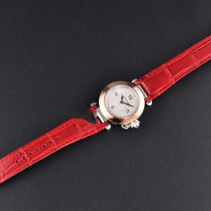 Pasha Ladies AF 30MM RG White Dial Red Leather Strap Jap Quartz - Image 30