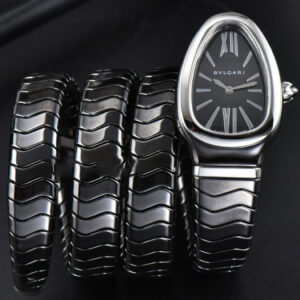 Serpenti Spiga SS 35MM BVF Polycyclic Black Ceramic Black Dial Quartz