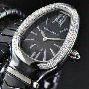 Serpenti Spiga SS 35MM BVF Polycyclic Black Ceramic Black Dial Diamond Bezel Quartz - Image 4