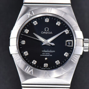 Constellation 38mm SS VSF Black Dial Diamond Markers on SS Bracelet A8500 Super Clone