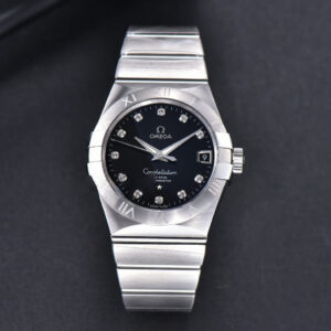 Constellation 38mm SS VSF Black Dial Diamond Markers on SS Bracelet A8500 Super Clone - Image 13