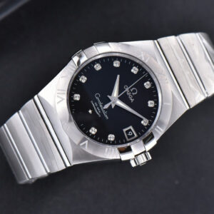 Constellation 38mm SS VSF Black Dial Diamond Markers on SS Bracelet A8500 Super Clone - Image 14