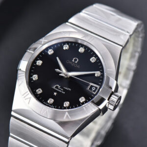 Constellation 38mm SS VSF Black Dial Diamond Markers on SS Bracelet A8500 Super Clone - Image 15