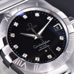 Constellation 38mm SS VSF Black Dial Diamond Markers on SS Bracelet A8500 Super Clone - Image 20