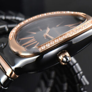 Serpenti Spiga RG 35MM BVF Polycyclic Black Ceramic Black Dial Diamond Bezel Quartz - Image 6