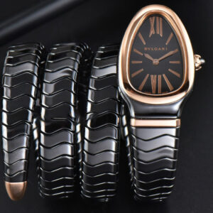 Serpenti Spiga RG 35MM BVF Polycyclic Black Ceramic Black Dial Quartz