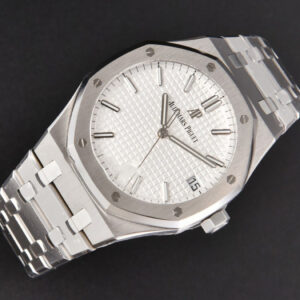 Royal Oak 15500 41mm APSF White Textured Dial SS Bracelet A4302 - Image 3