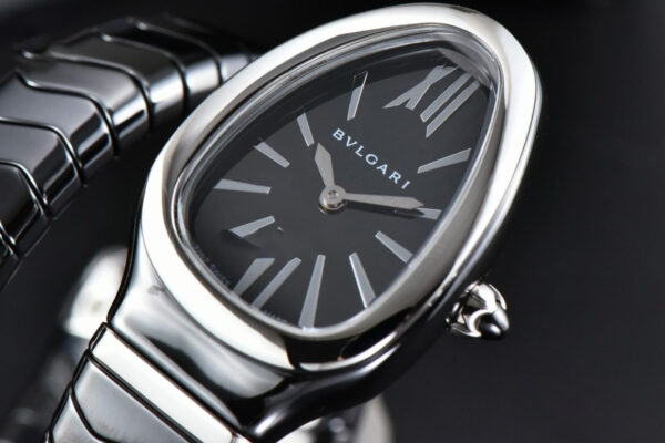 Serpenti Spiga SS 35MM BVF Black Ceramic Black Dial Quartz