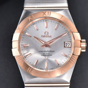 Constellation 38mm SS/RG VSF Silver Dial Stick Markers on SS/RG Bracelet A8500 Super Clone
