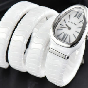 Serpenti Spiga SS 35MM BVF Polycyclic White Ceramic White Dial Quartz - Image 3