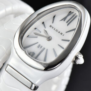 Serpenti Spiga SS 35MM BVF Polycyclic White Ceramic White Dial Quartz - Image 4