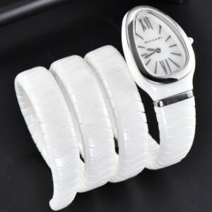 Serpenti Spiga SS 35MM BVF Polycyclic White Ceramic White Dial Quartz - Image 7