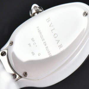 Serpenti Spiga SS 35MM BVF White Ceramic White Dial Diamond Bezel Quartz - Image 2