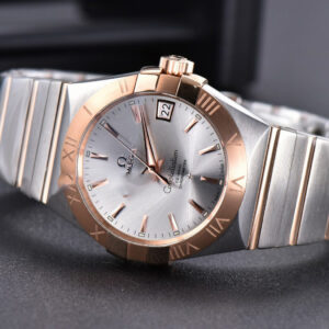 Constellation 38mm SS/RG VSF Silver Dial Stick Markers on SS/RG Bracelet A8500 Super Clone - Image 16