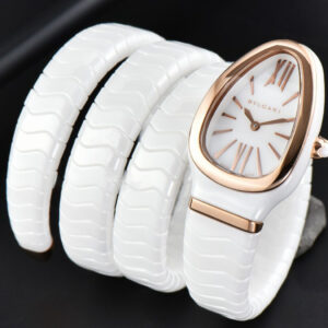 Serpenti Spiga RG 35MM BVF Polycyclic White Ceramic White Dial Quartz - Image 3