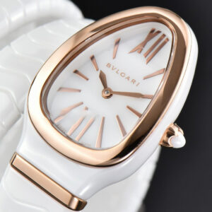 Serpenti Spiga RG 35MM BVF Polycyclic White Ceramic White Dial Quartz - Image 4