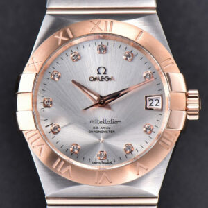 Constellation 38mm SS/RG VSF Silver Dial Diamonds Markers on SS/RG Bracelet A8500 Super Clone