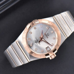 Constellation 38mm SS/RG VSF Silver Dial Diamonds Markers on SS/RG Bracelet A8500 Super Clone - Image 16