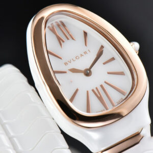 Serpenti Spiga RG 35MM BVF Polycyclic White Ceramic White Dial Quartz - Image 8