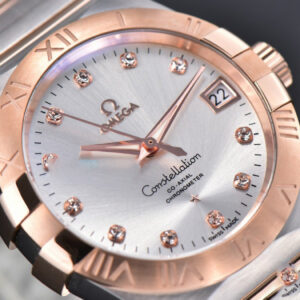 Constellation 38mm SS/RG VSF Silver Dial Diamonds Markers on SS/RG Bracelet A8500 Super Clone - Image 23
