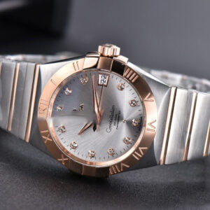 Constellation 38mm SS/RG VSF Silver Dial Diamonds Markers on SS/RG Bracelet A8500 Super Clone - Image 26