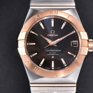 Constellation 38mm SS/RG VSF Brown Dial Stick Markers on SS/RG Bracelet A8500 Super Clone