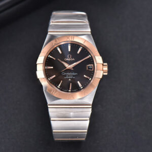 Constellation 38mm SS/RG VSF Brown Dial Stick Markers on SS/RG Bracelet A8500 Super Clone - Image 15