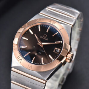 Constellation 38mm SS/RG VSF Brown Dial Stick Markers on SS/RG Bracelet A8500 Super Clone - Image 17