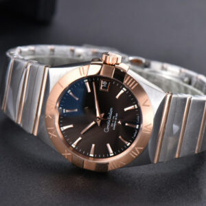 Constellation 38mm SS/RG VSF Brown Dial Stick Markers on SS/RG Bracelet A8500 Super Clone - Image 25