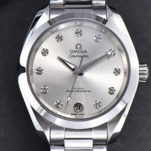 Aqua Terra 150M Ladies VSF 34MM Silver Dial Diamond Marker SS Bracelet A8800