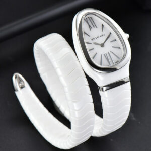 Serpenti Spiga SS 35MM BVF White Ceramic White Dial Quartz - Image 5