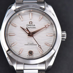 Aqua Terra 150M Ladies VSF 34MM White Wave Dial RG Marker SS Bracelet A8800