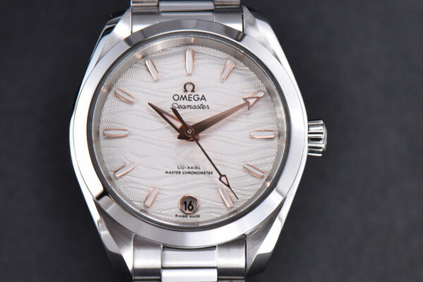 Aqua Terra 150M Ladies VSF 34MM White Wave Dial RG Marker SS Bracelet A8800