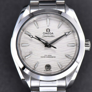Aqua Terra 150M Ladies VSF 34MM White Wave Dial Silver Marker SS Bracelet A8800