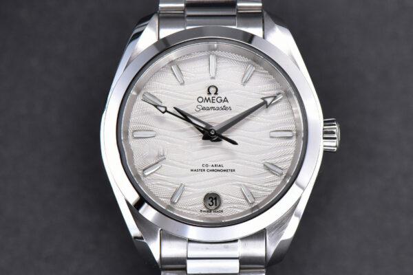 Aqua Terra 150M Ladies VSF 34MM White Wave Dial Silver Marker SS Bracelet A8800