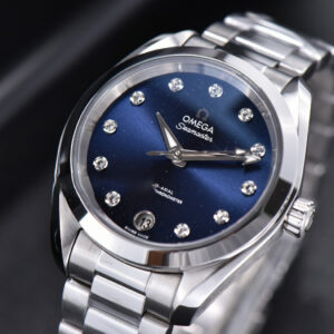Aqua Terra 150M Ladies VSF 34MM Blue Dial Diamond Marker SS Bracelet A8800 - Image 17
