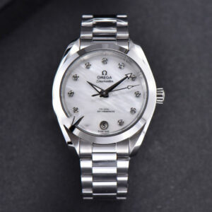 Aqua Terra 150M Ladies VSF 34MM White Dial Diamond Marker SS Bracelet A8800 - Image 15