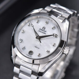 Aqua Terra 150M Ladies VSF 34MM White Dial Diamond Marker SS Bracelet A8800 - Image 17