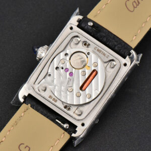 Tank Must Small 29.5×22mm Diamond K11F White Dial Red Litchi Grained Strap Quartz - Image 6