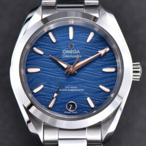 Aqua Terra 150M Ladies VSF 34MM Blue Dial RG Marker SS Bracelet A8800